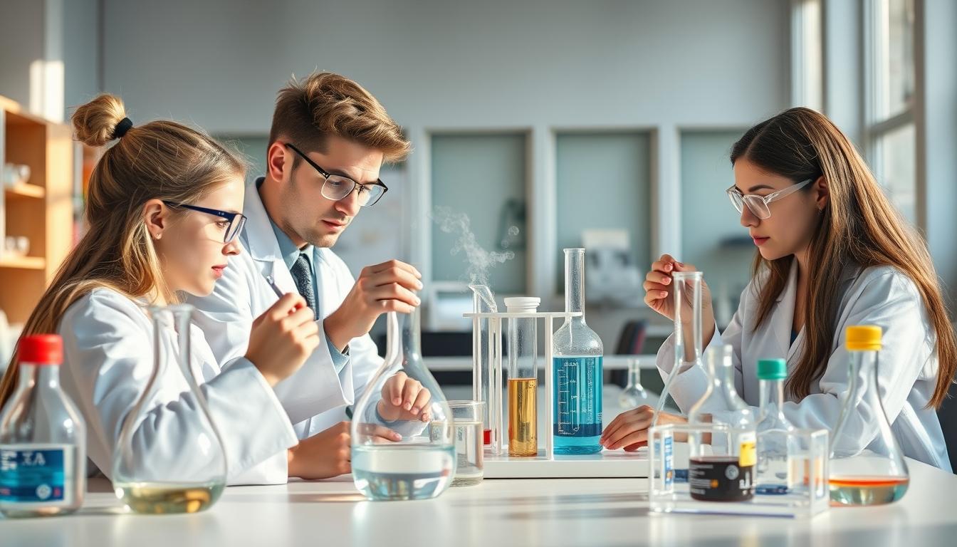 Students collaborating in study space