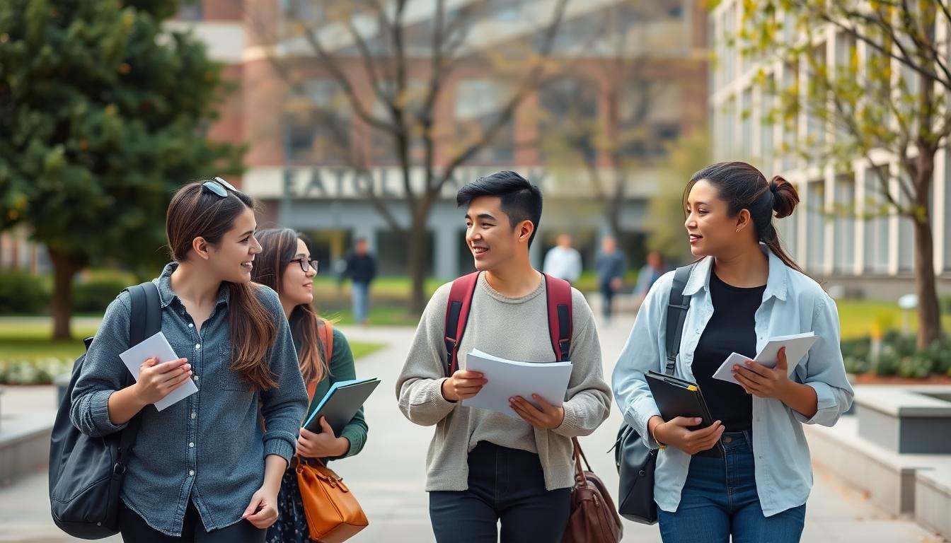 Student using learning strategies while studying