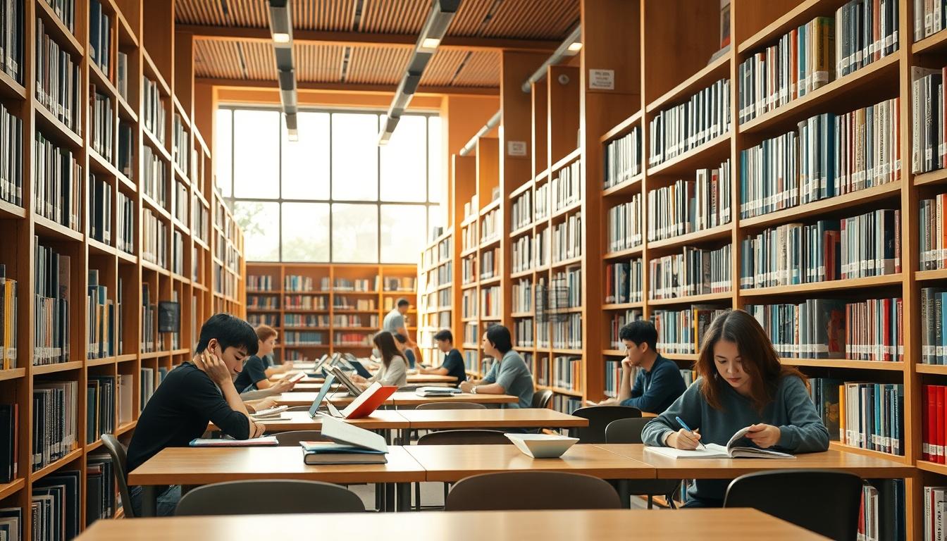 Students working in research laboratory